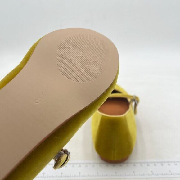 Pazzion Yellow Cute Closed Round Toe Mary Janes Comfortable Strap Buckled Shoes - Picture 6 of 8